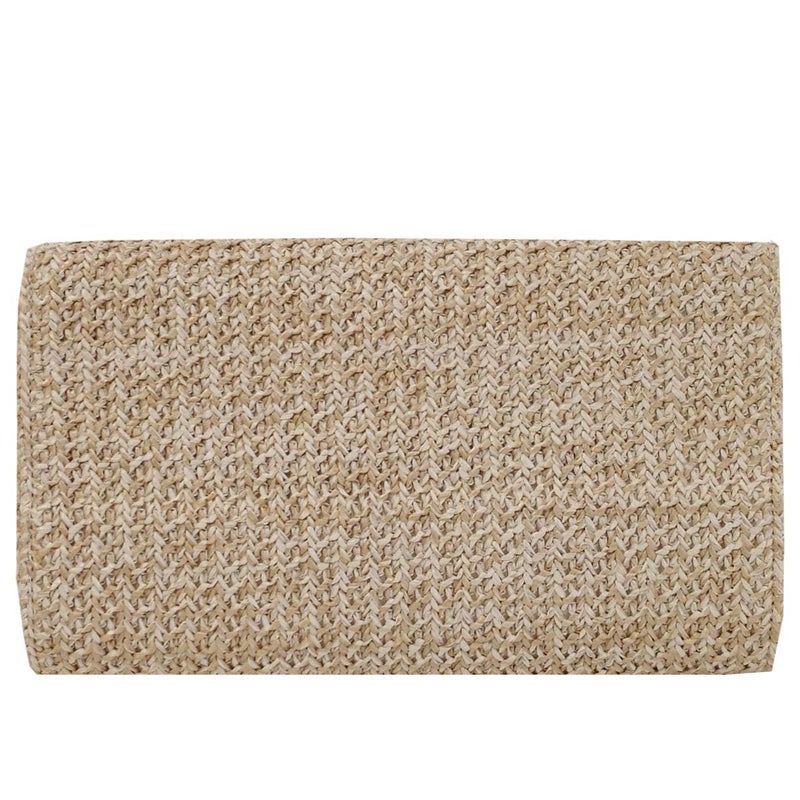 JNB Natural Straw Clutch, Natrual - Image 2